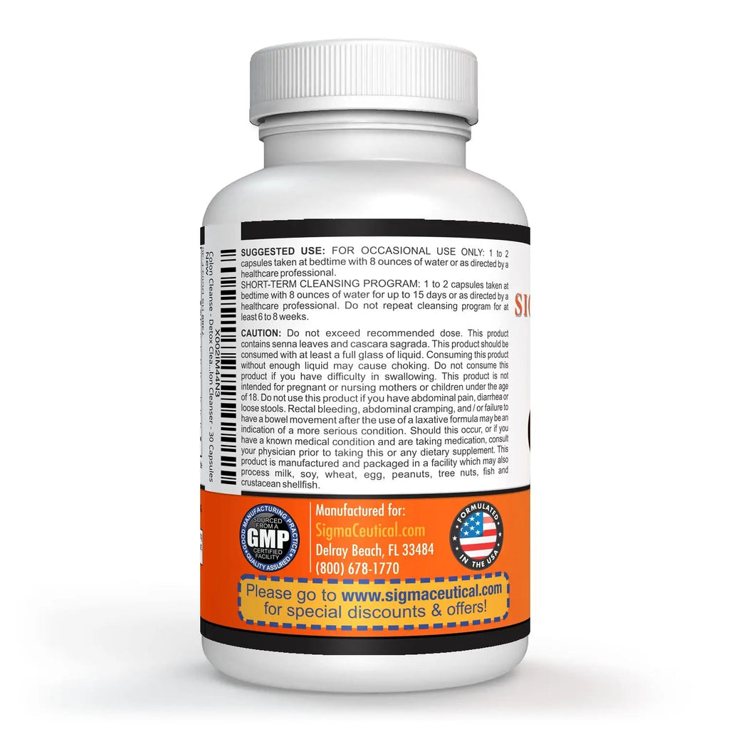 Sigmaceutical 1 Day Colon Cleanse - Detox Cleanse - Bowel Cleanse & Laxative - Bowel Detox Sigmaceutical Au supplements