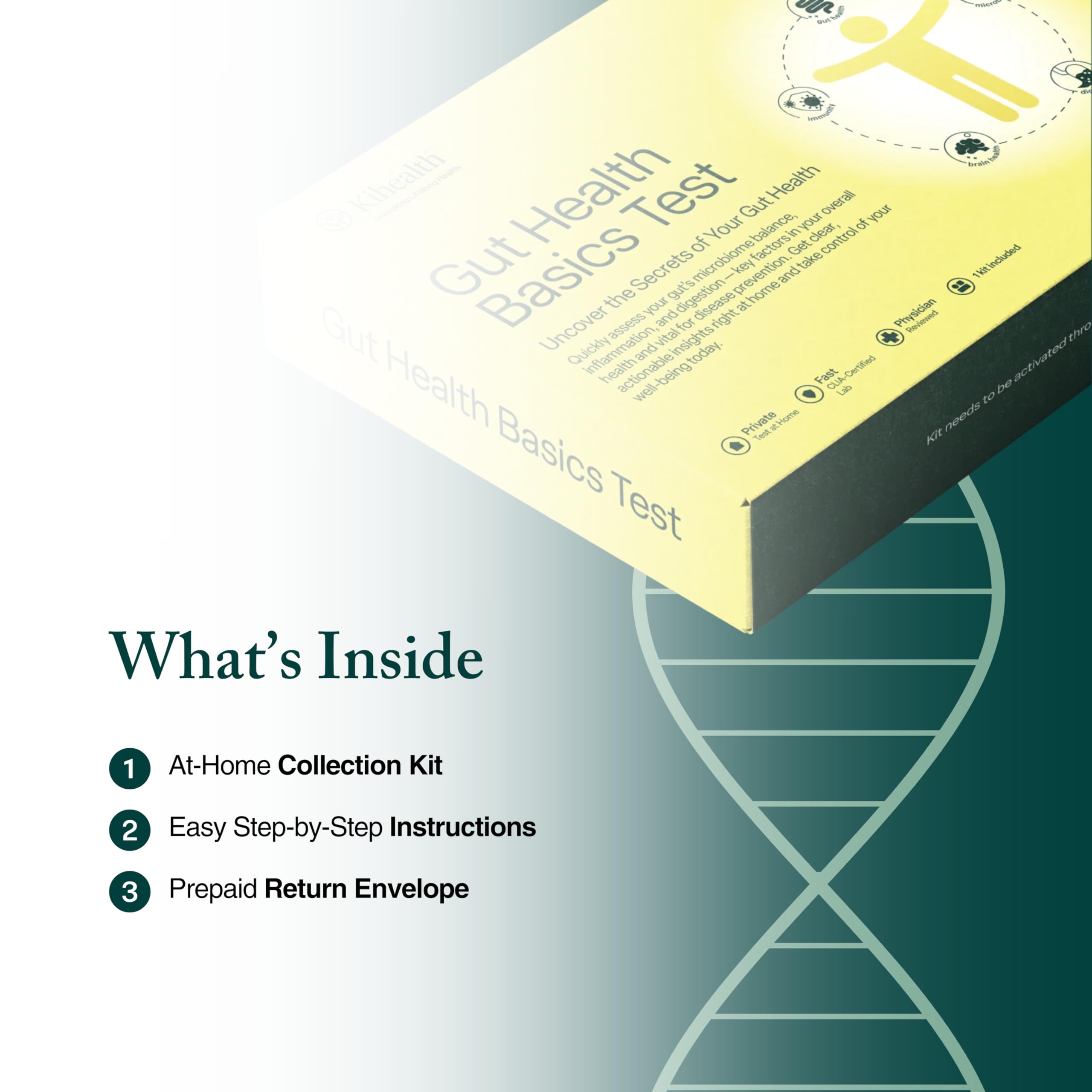 KiHealth – Gut Health Basics Test – at-Home Stool Test for Digestion, Inflammation, and Microbiome Balance – at-Home Kit Kihealth Au supplements