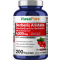 NusaPure Berberine HCI 20:1 Extract, 225 mg Equivalent to 4,500mg - 200 Veggie Caps - (Vegetarian, Non-GMO, Vegan) NusaPure Au supplements