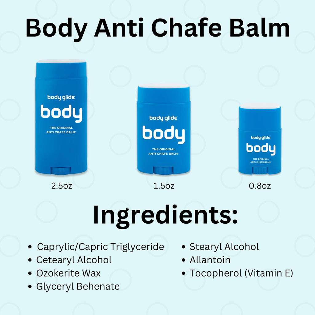 Body Glide Original Anti Chafe Balm | No Chafing Stick | Prevent Arm, Chest, Butt, Thigh, Ball Chafing & Irritation