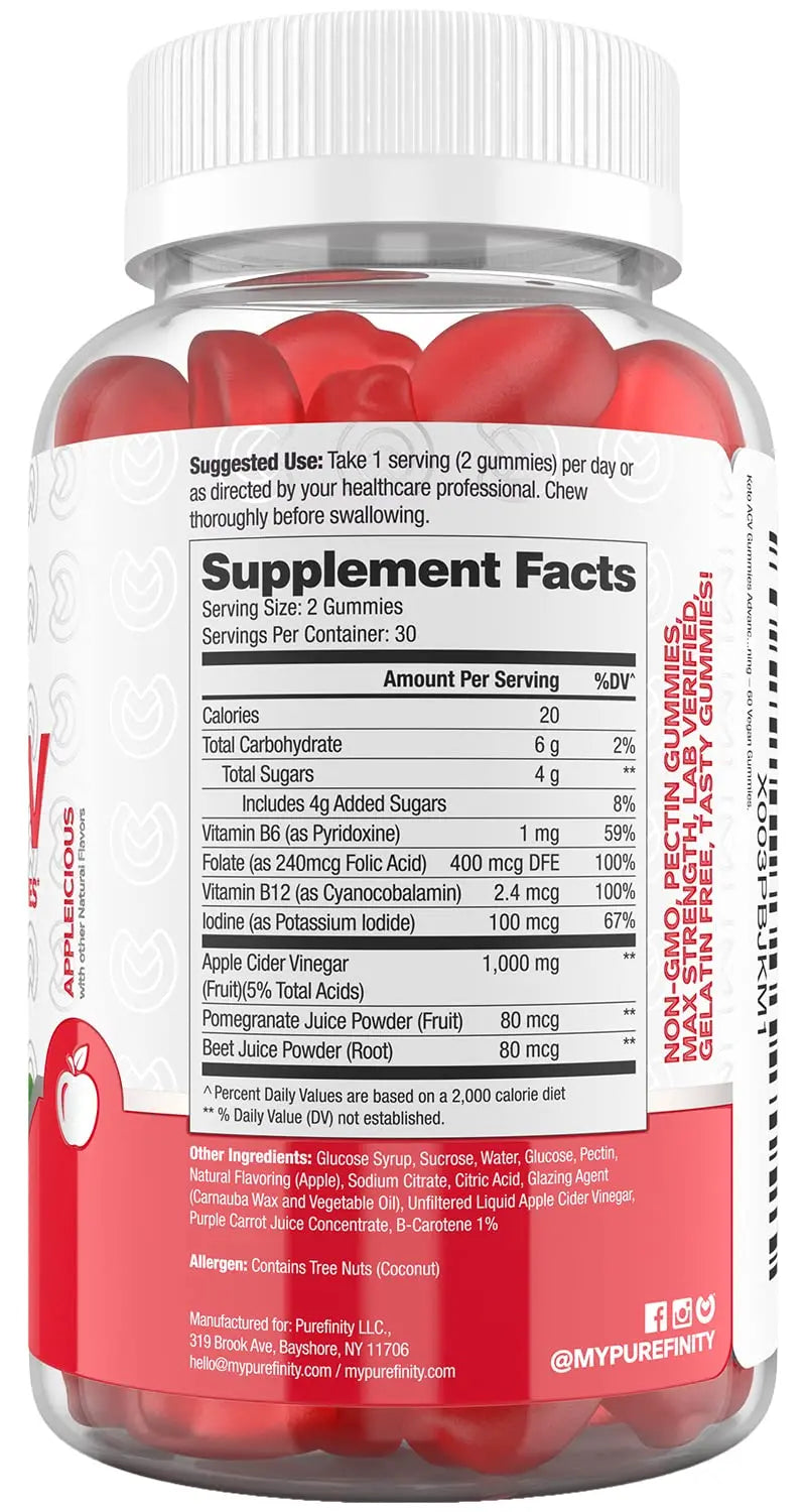 PUREFINITY Keto ACV Gummies to Support Weight Loss and Detox - True Form Keto ACV PUREFINITY Au supplements