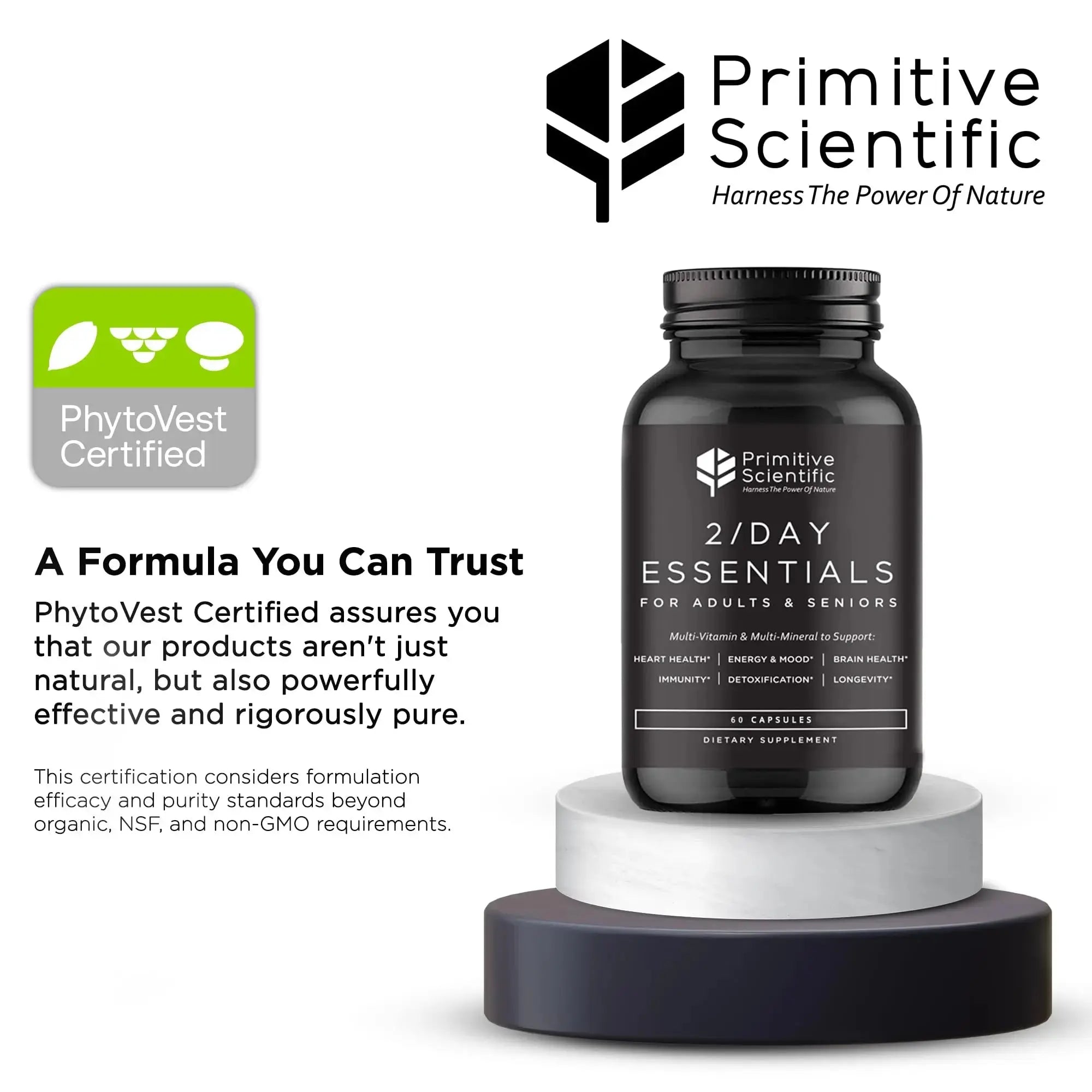 Primitive Scientific Whole Food Daily Essential Multivitamins for Adults and Seniors - 2X a Day - Vitamin A, C, D, E, B12 and Minerals Primitive Scientific Au supplements