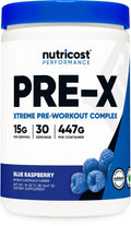 Nutricost Pre-X Xtreme Pre-Workout Powder Complex, Blue Raspberry, 30 Servings Nutricost Au supplements