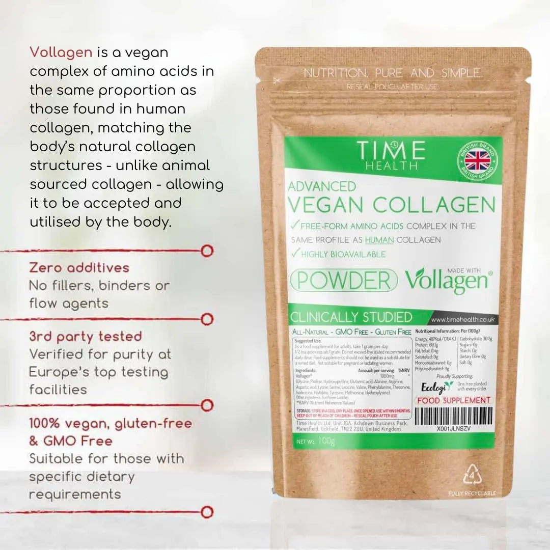 Vollagen® Advanced Vegan Collagen Powder - Amino Acid Complex in Ratio of Collagen Time Health Au supplements