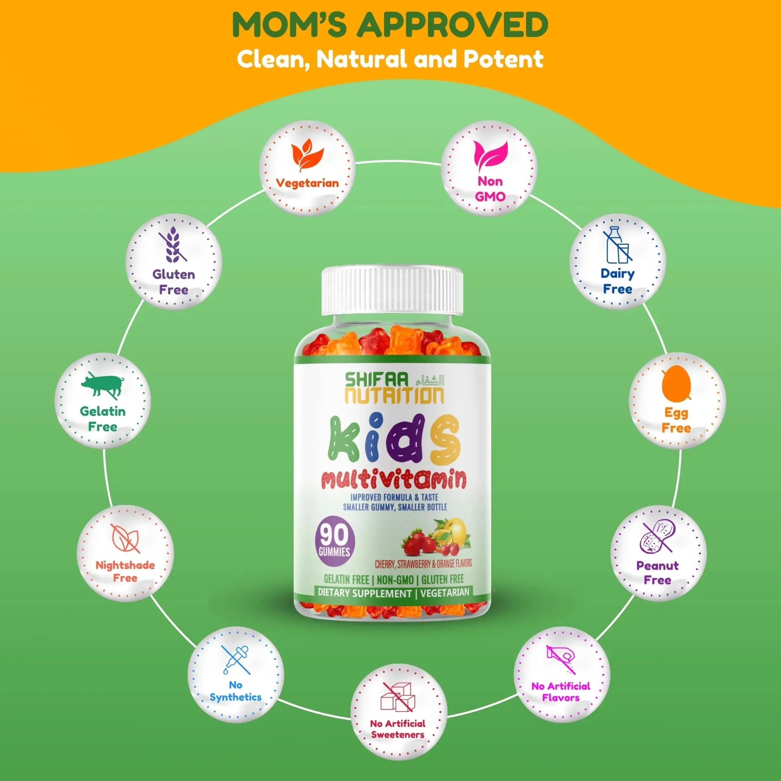 SHIFAA NUTRITION Halal Kids Multivitamin Gummies, 45-90 Days Supply, with All Essential Kids Vitamins SHIFAA NUTRITION Au supplements