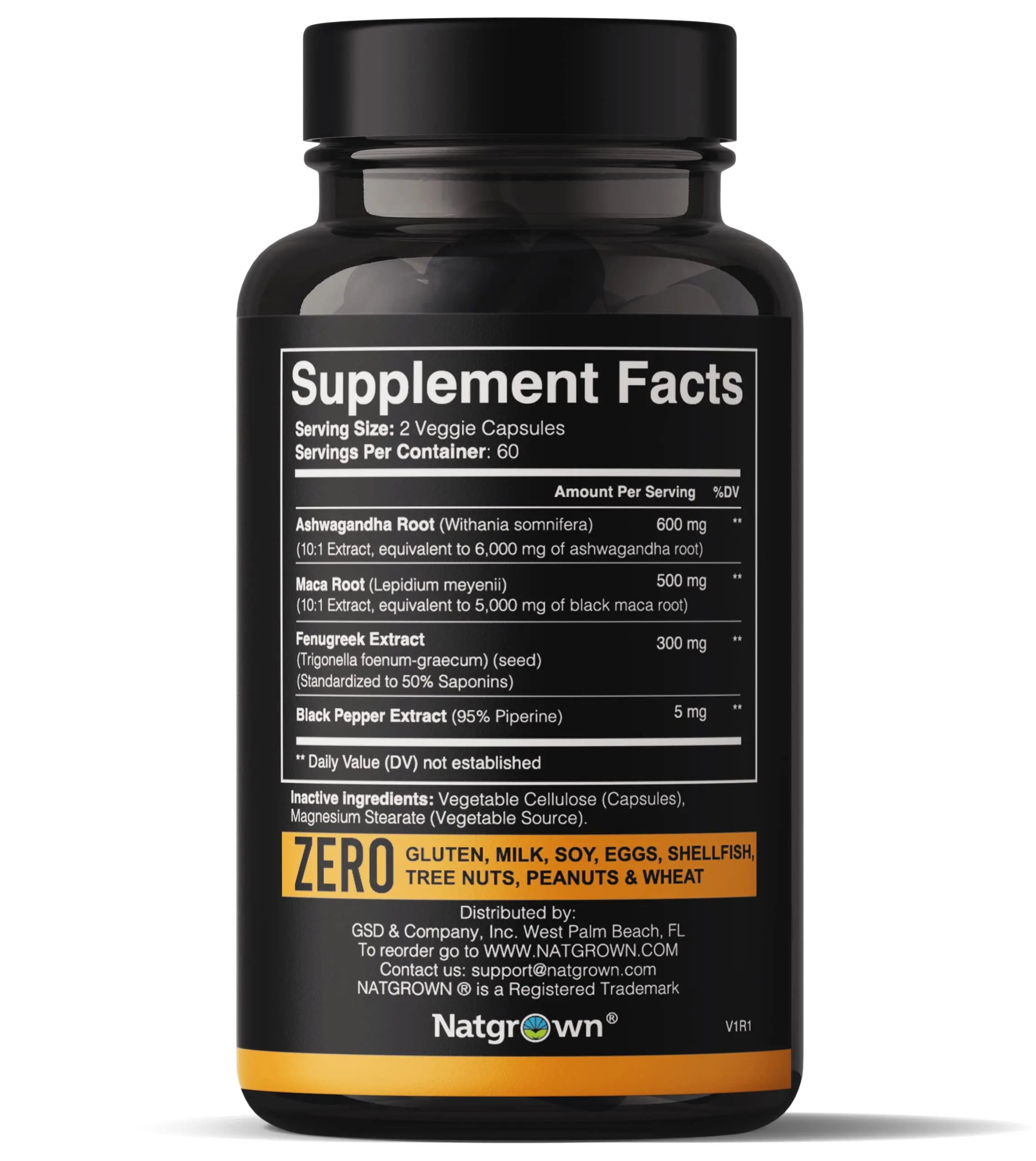 Natgrown Ashwagandha Maca Root Fenugreek Extract Capsules Supplement Natgrown Au supplements