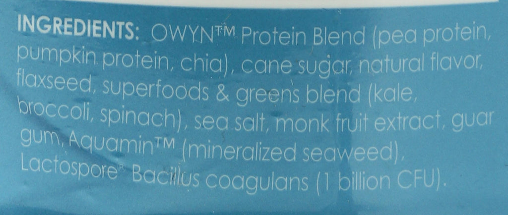 OWYN Only What You Need Plant-Based Protein Powder, Smooth Vanilla, 1.05 lbs