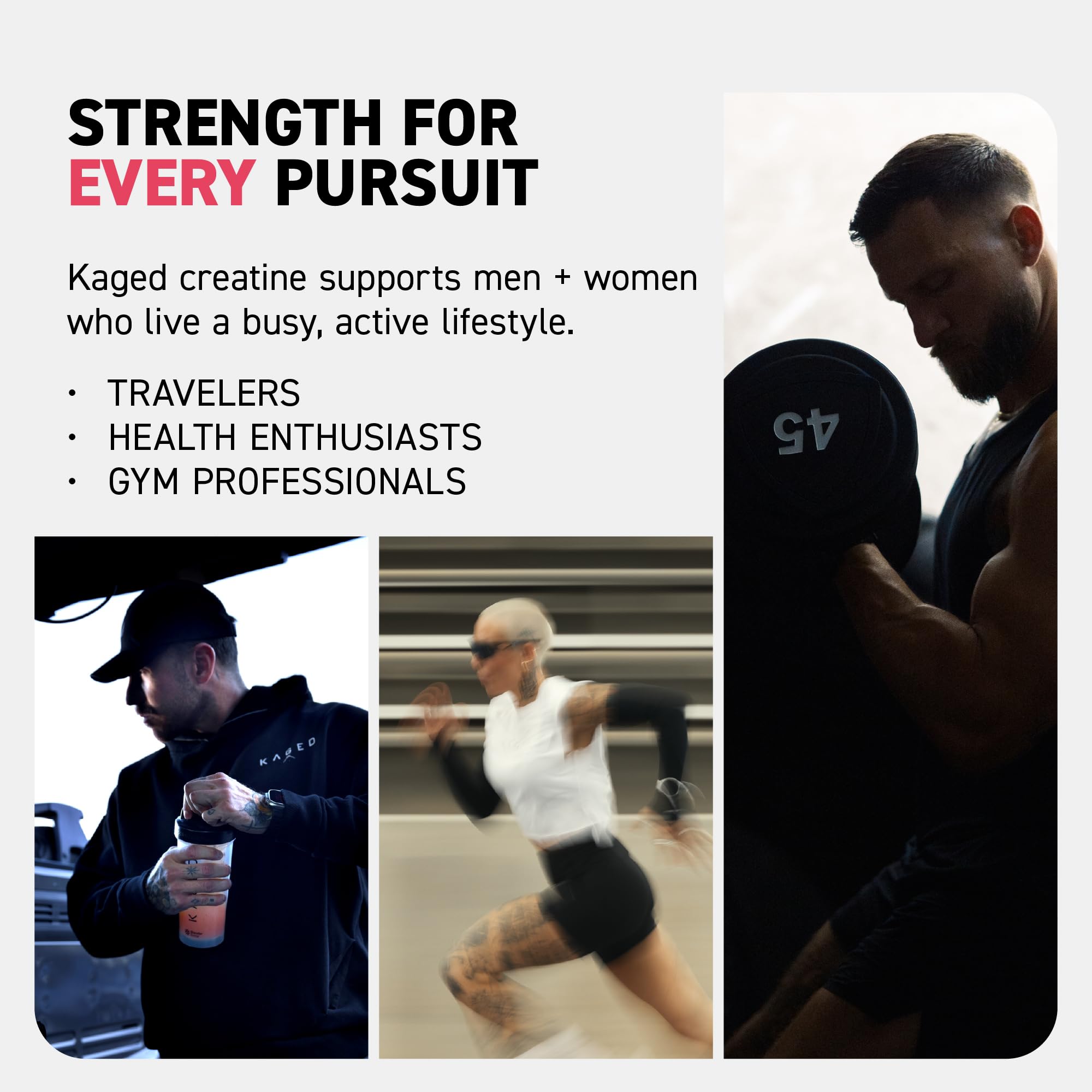 Kaged Creatine Monohydrate + Max Absorption Technology | Micronized Powder Stick Packs | Strawberry Lemonade | Muscle Building & Recovery | Brain Health