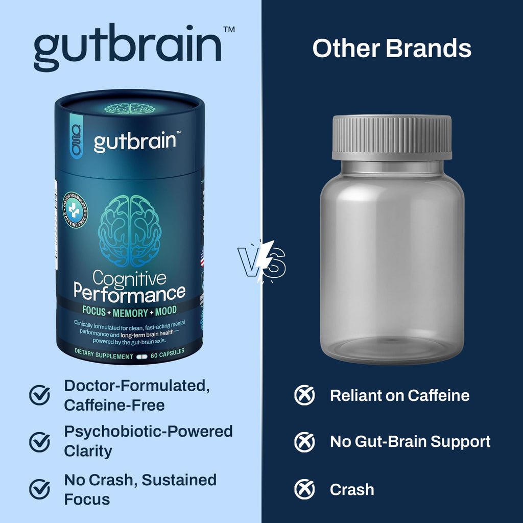 Brain Supplement for Memory and Focus with Probiotics, Advanced 2 in 1 Nootropic Brain Support for Mental Clarity, Caffeine Free Doctor Formulated Supplement, 60 Capsules Purity Labs Au supplements