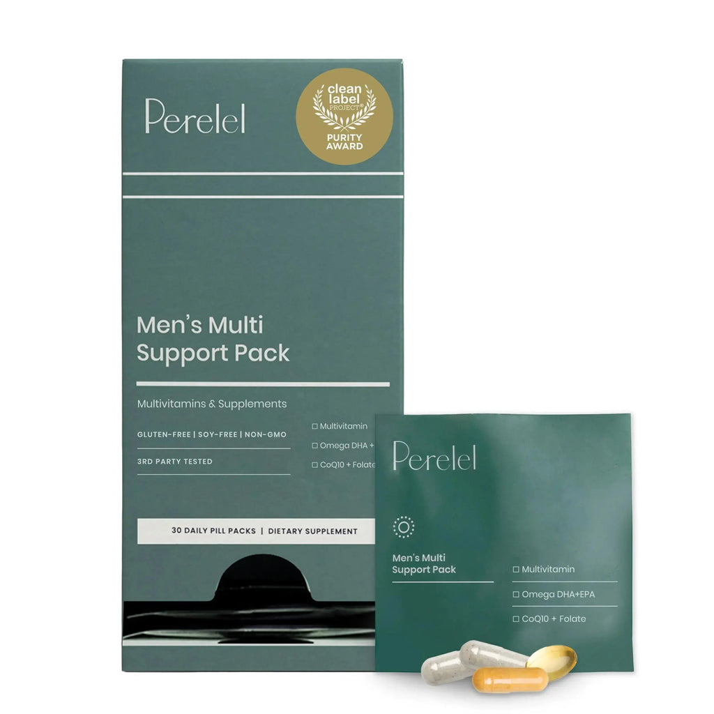 Perelel Men’s Multi Support Pack, Daily Multivitamin with Magnesium, Omega 3, CoQ10 & Folate, Nutritional Support Perelel Au supplements