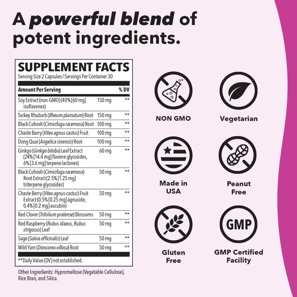 Pausitivi-T - Menopause Support Supplement - Powerful Relief for Hot Flashes, Hormone Imbalance & Night Sweats - Nourishes Tissue - Sage, Chasteberry, Soy Isoflavones & Black Cohosh - 60 Capsules LifeSeasons Au supplements