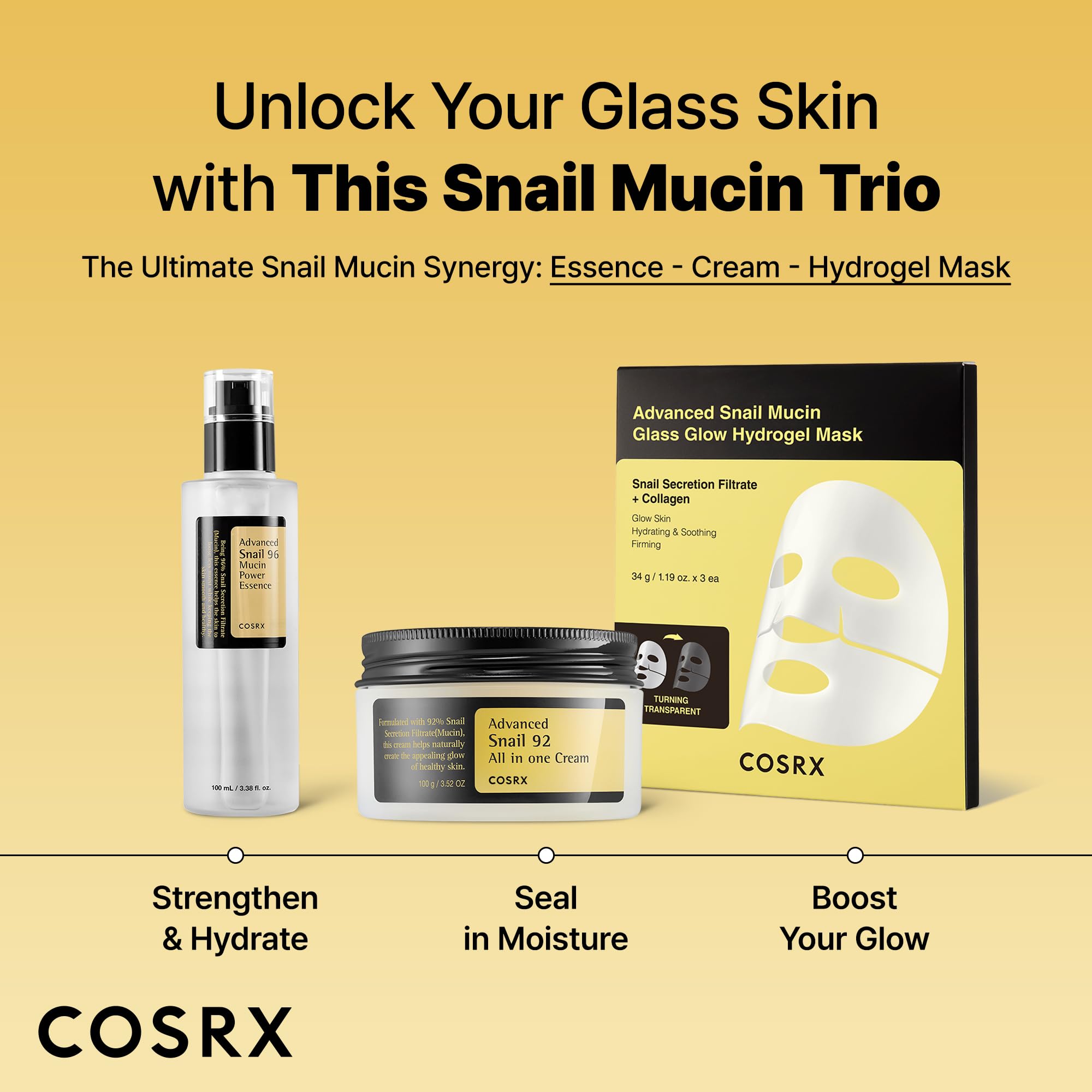 COSRX Snail Mucin Repairing Serum 100ml, Hydrating Serum for Face with Snail Secretion