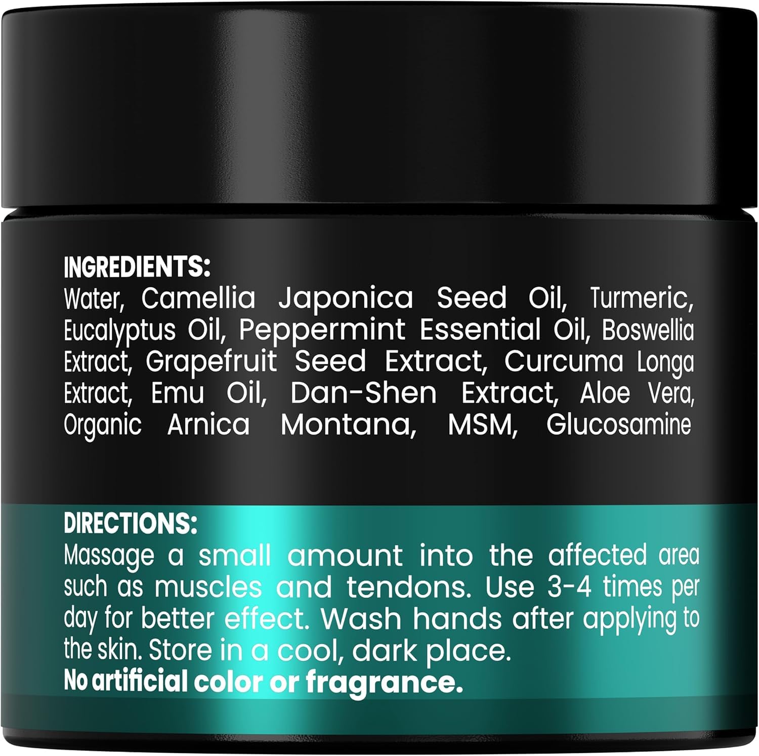 KINPAR Cream - Professional Gel Formula with Natural Turmeric, Arnica, MSM, Glucosamine, Eucalyptus & Emu Oil – Maximum Strength – Formulated in The USA - 4 oz KINPAR Au supplements
