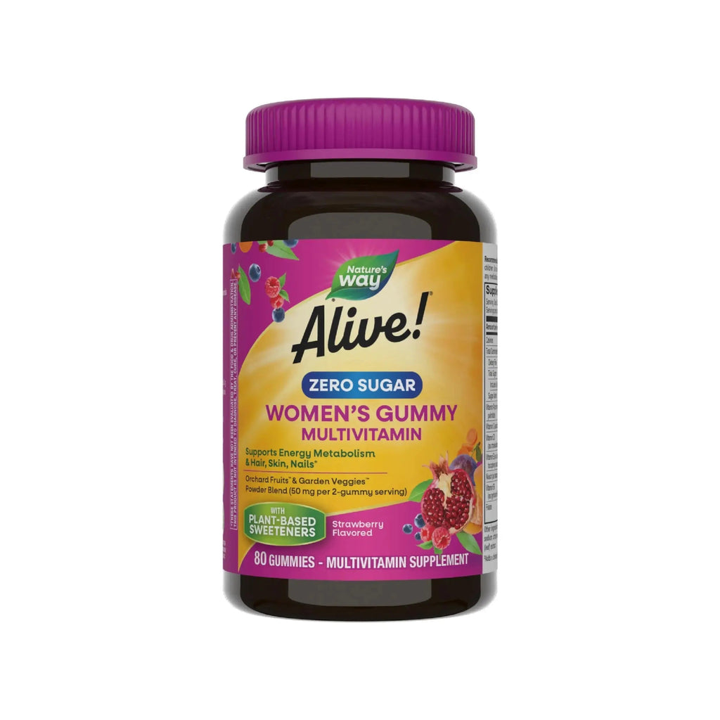 Nature’s Way Alive! Zero Sugar Women's Gummy Multivitamins, Energy Metabolism*, Hair, Skin, Nails*, B-Vitamins Nature's Way Au supplements