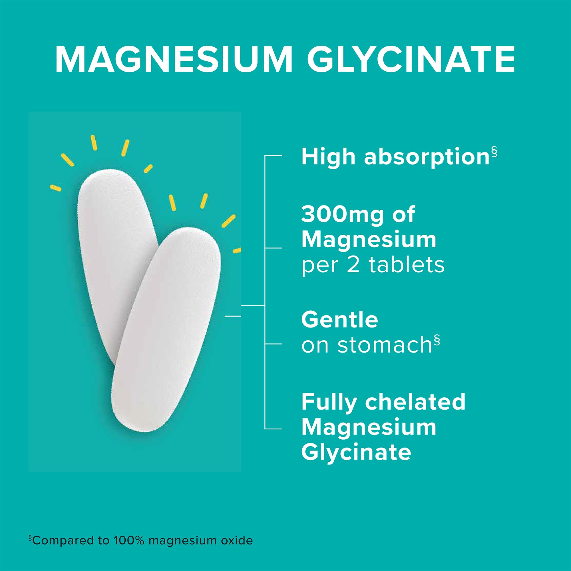 Qunol Magnesium Glycinate 300mg, 100% Glycinate Chelated Magnesium Supplement, 90ct Tablets Qunol Au supplements