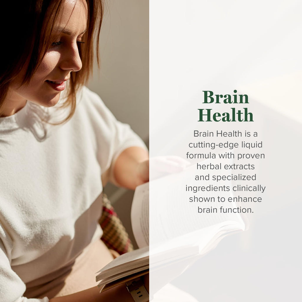 Global Healing Center Brain Health - USDA Organic Brain Supplements for Memory & Focus - Nootropics Supplement to Combat Mental Fog, Advanced Focus Factor for Adults Extra Strength - 2 Fl Oz Global Healing Center Au supplements