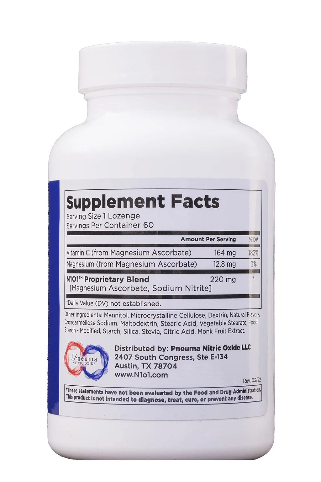 N1O1 Nitric Oxide Lozenges for Heart Health Support - Dietary Supplement N1 O1 NITRIC OXIDE ACTIVATING SERUM Au supplements