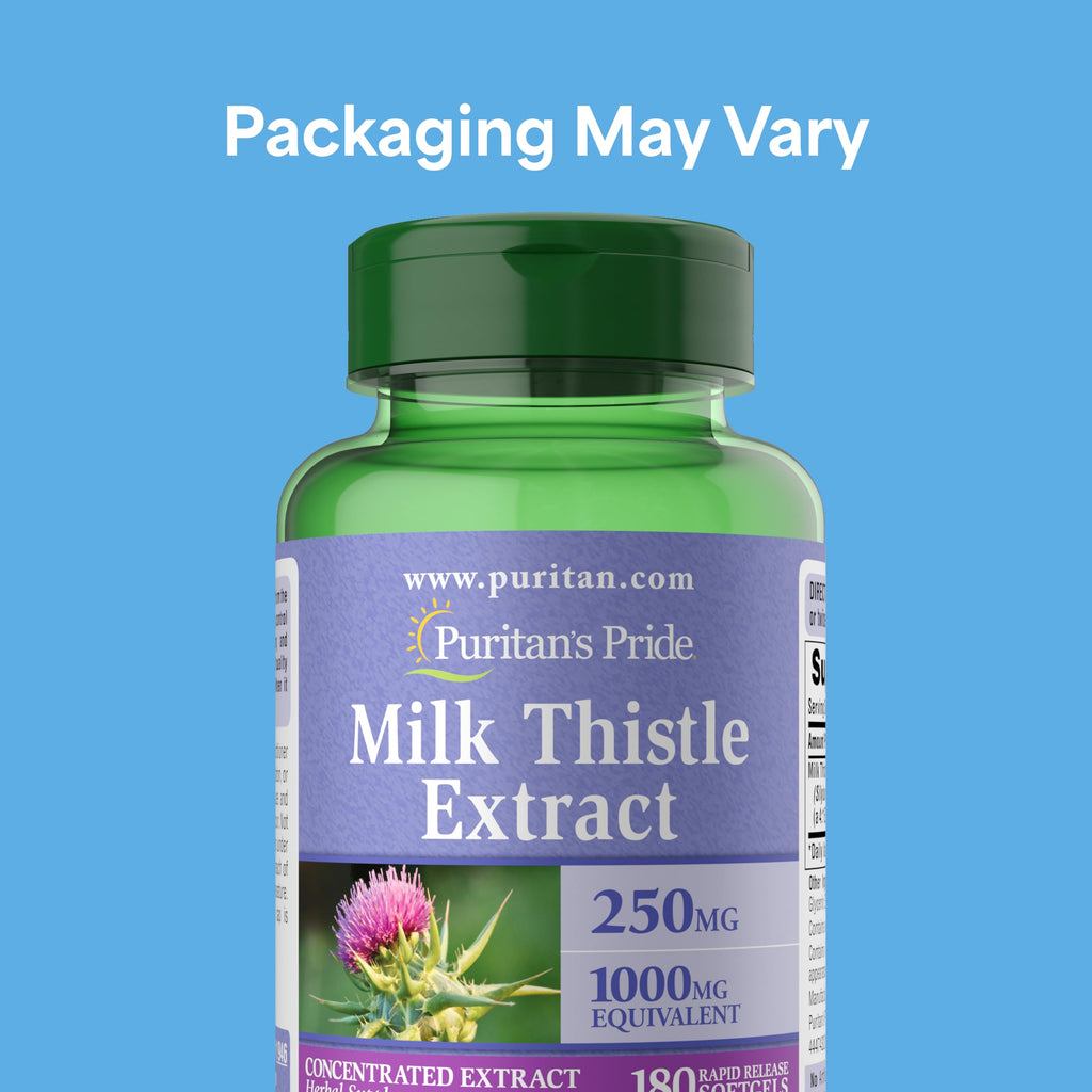 Puritan's Pride Milk Thistle Silymarin 4:1 Concentration Extract 250 mg (1000 mg Equivalent)