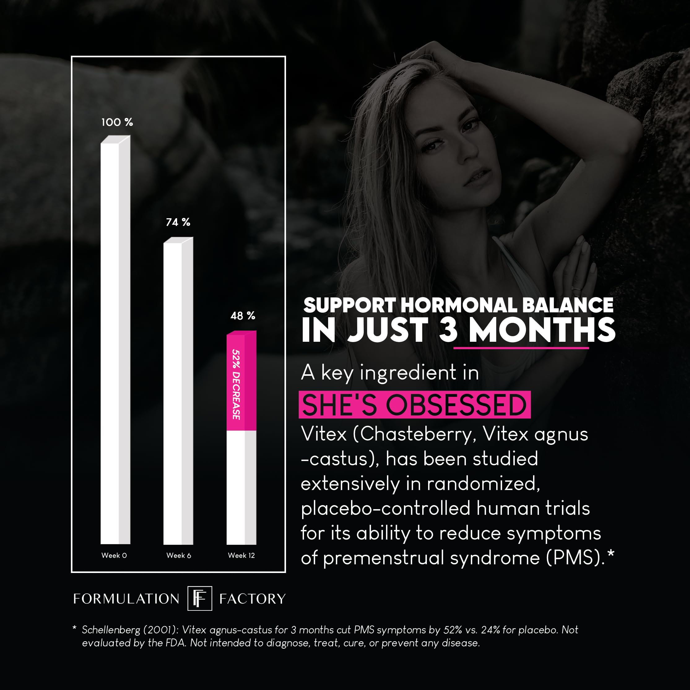 Formulation Factory She's Obsessed: 10-in-1 Hormone Balance Maximizer with Shilajit, Maca, Ashwagandha, DIM, Dong Quai, Zinc & More for Vitality & Balance – 120 Capsules 2 Months Formulation Factory Au supplements