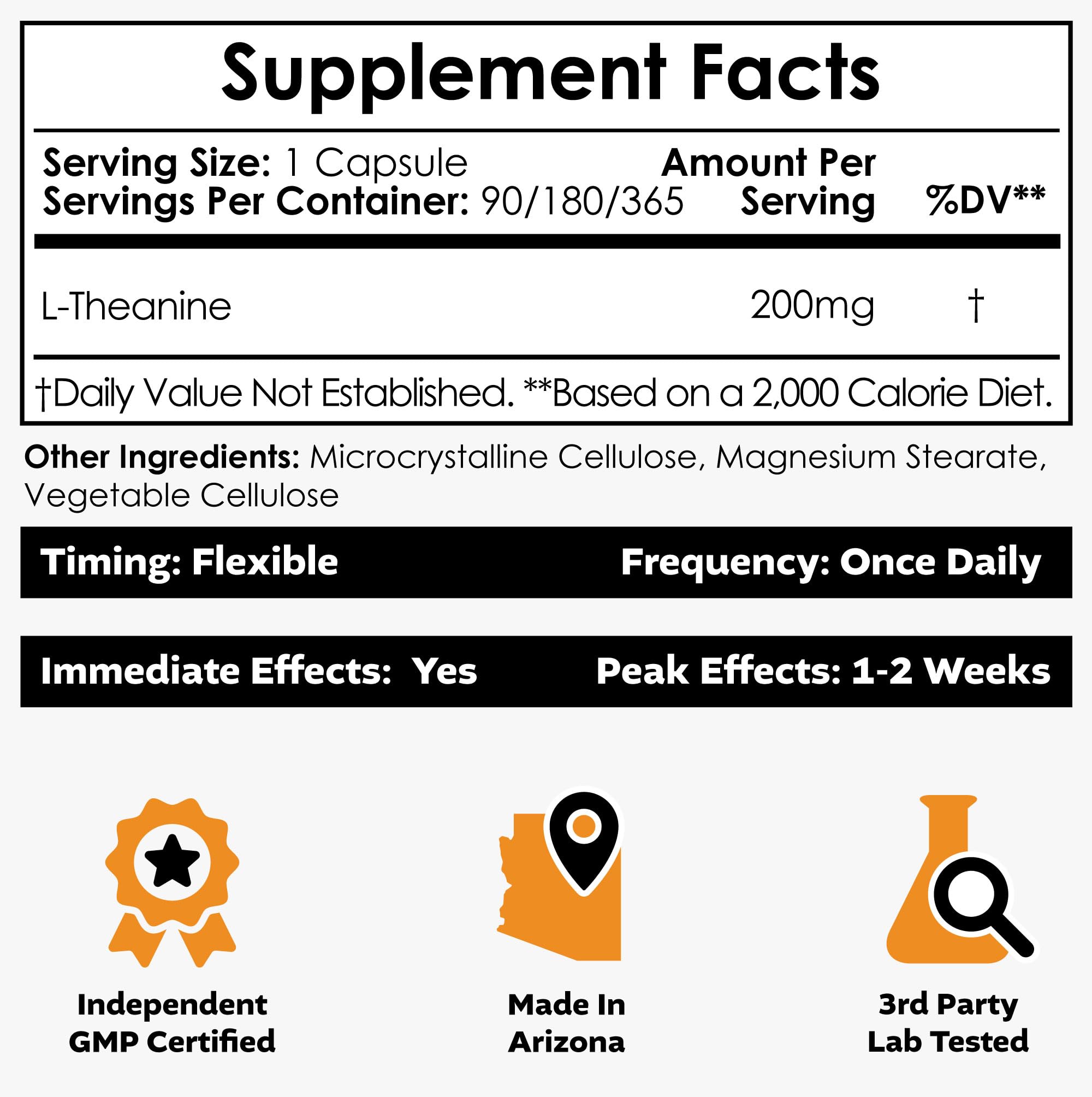 Nootropics Depot L-Theanine Capsules 200mg (180 Count) | Promotes Relaxation | Supports Healthy Stress Levels + Sleep Cycles | Promotes Cognitive Function + Focus | Amino Acid Supplement Nootropics Depot Au supplements