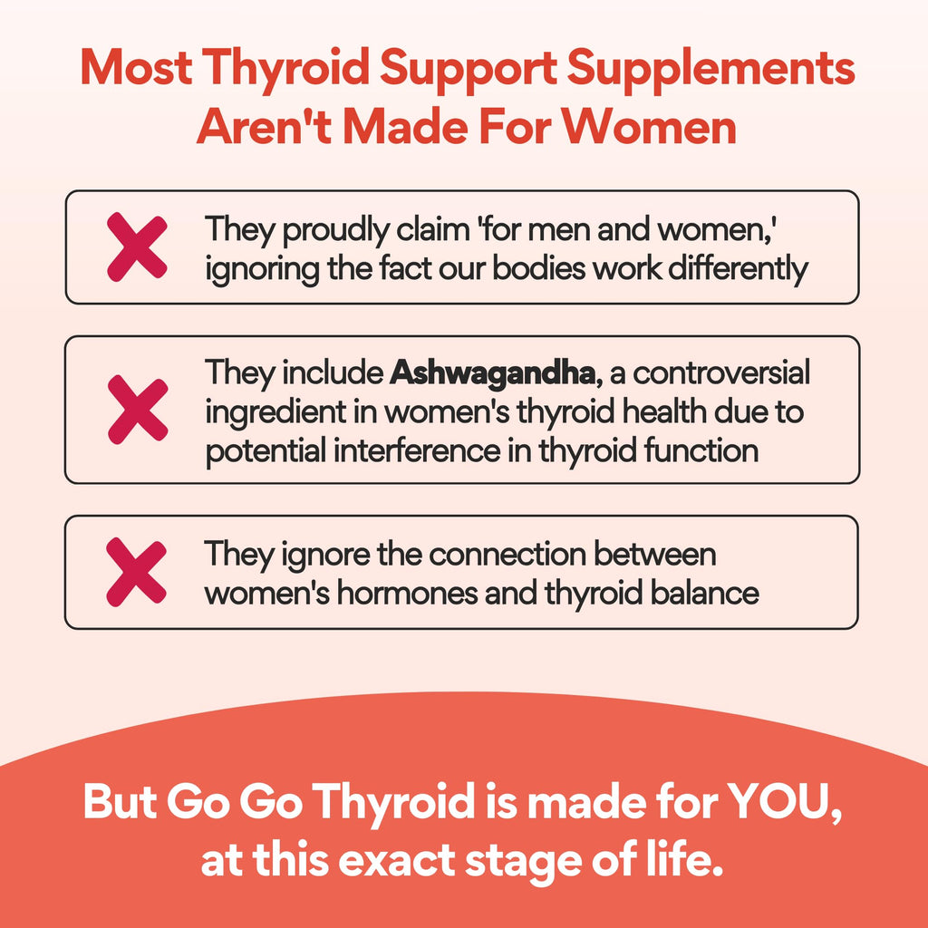 VoomVaya Go Go Thyroid - Thyroid Support for Women 30+ - Female-Focused Hormonal Balance & Thyroid Supplement with Iodine, Selenium & L Tyrosine - 3rd Party Tested - 60 Capsules VoomVaya Au supplements