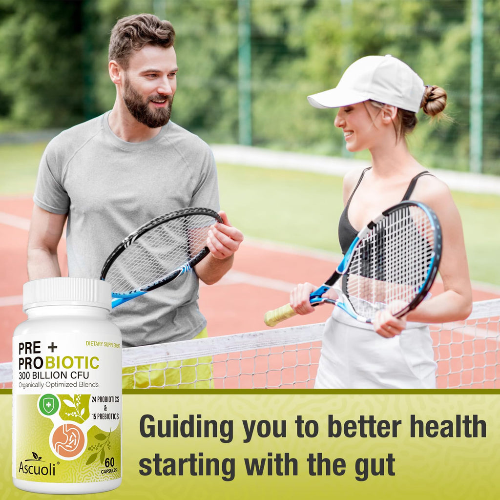 Probiotics for Women & Men - 300 Billion CFU, 24 Strains + 15 Organic Herbs Prebiotics Blend, Daily Probiotic for Digestive Health, Immune, Gut, Bloating