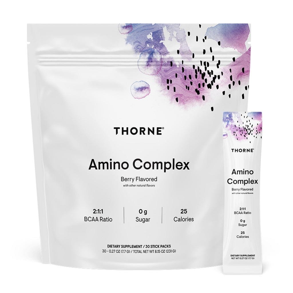 THORNE - Amino Complex - Clinically-Validated EAA and BCAA Powder for Pre or Post-Workout - Promotes Lean Muscle Mass & Exercise Recovery* - NSF Certified for Sport - 30 Servings - 8.15 Oz - Berry THORNE Au supplements