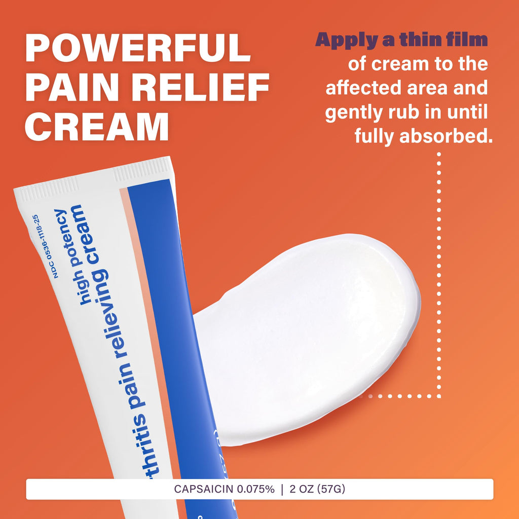 Rugby High Potency Capsaicin 0.075% Cream - Pain Relief Cream for Arthritis - 2 Oz (57g), (1 Pack) RUGBY LABORATORIES Au supplements