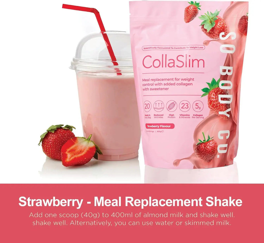 CollaSlim, Meal Replacement Shake with Added Collagen, Vitamins and Minerals, 800g So Body Co Au supplements