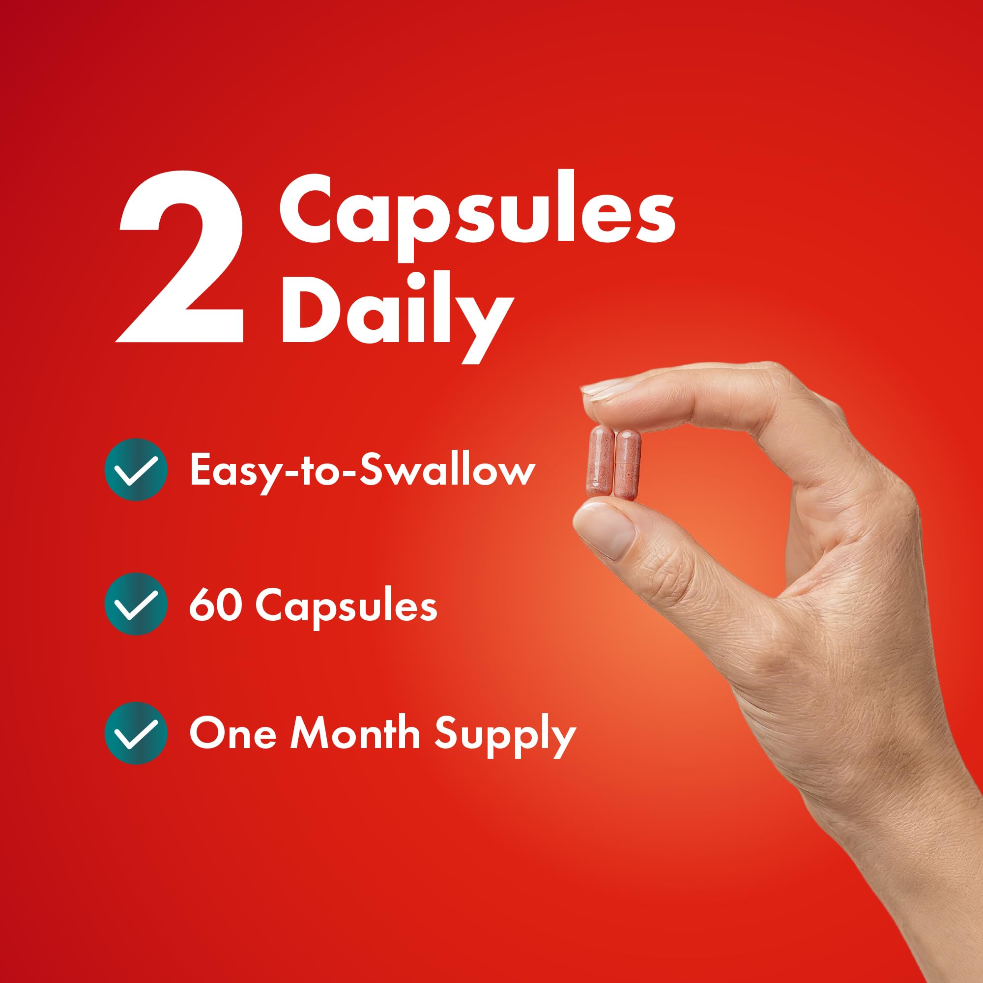Red Yeast Rice with CoQ10 Supplement | Healthy Cholesterol Levels & Heart Health Support | Extra Strength Red Yeast Rice 1200 MG (600 MG Per Capsule) with Monakolin K
