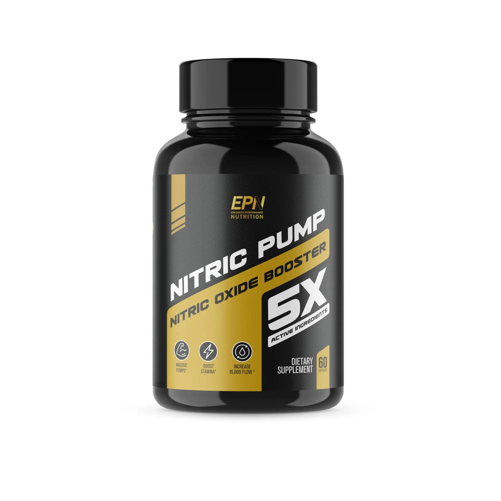 Nitric Pump 5X | #1 Rated Nitric Oxide Booster Supplement | Stim Free Pre Workout EPN Supplements Au supplements