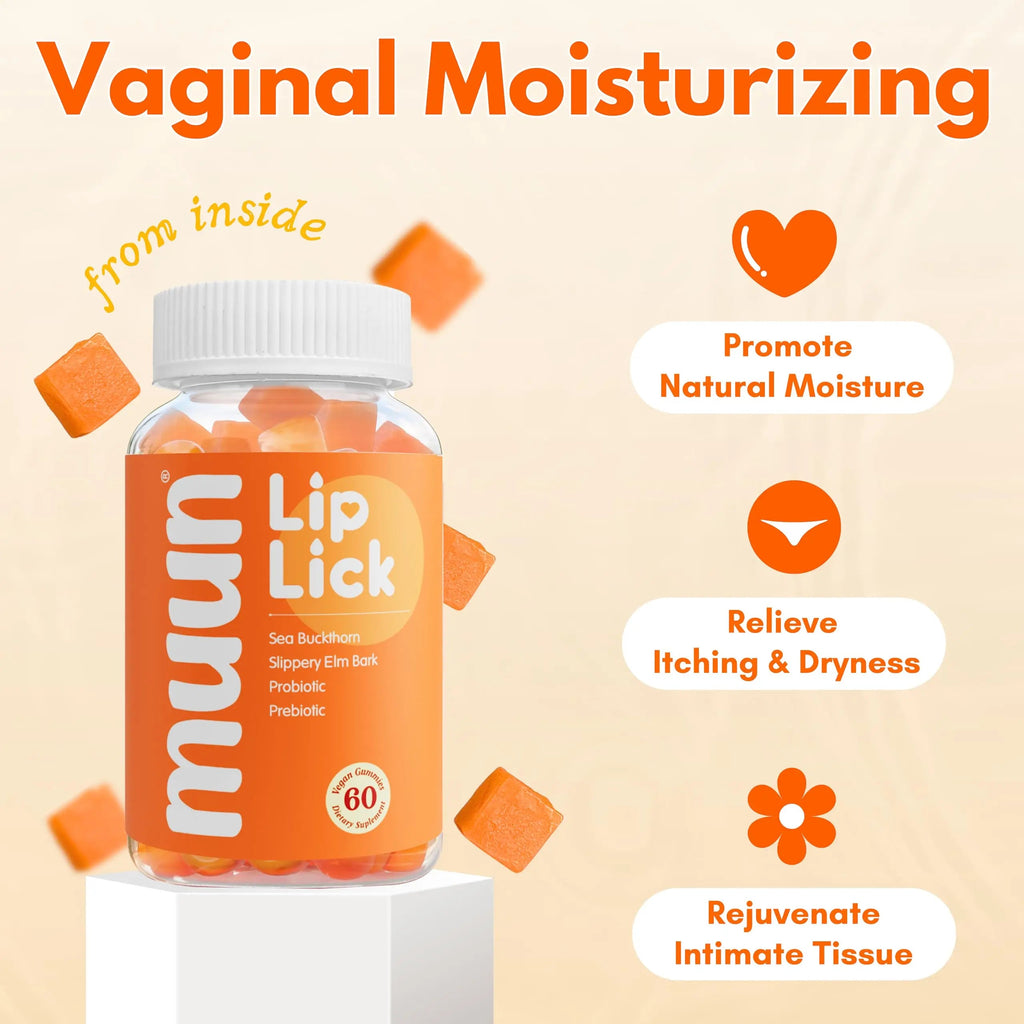 Muun Vaginal Dryness Gummy for Perimenopause Menopause with Slippery Elm Bark, Omega Muun Au supplements