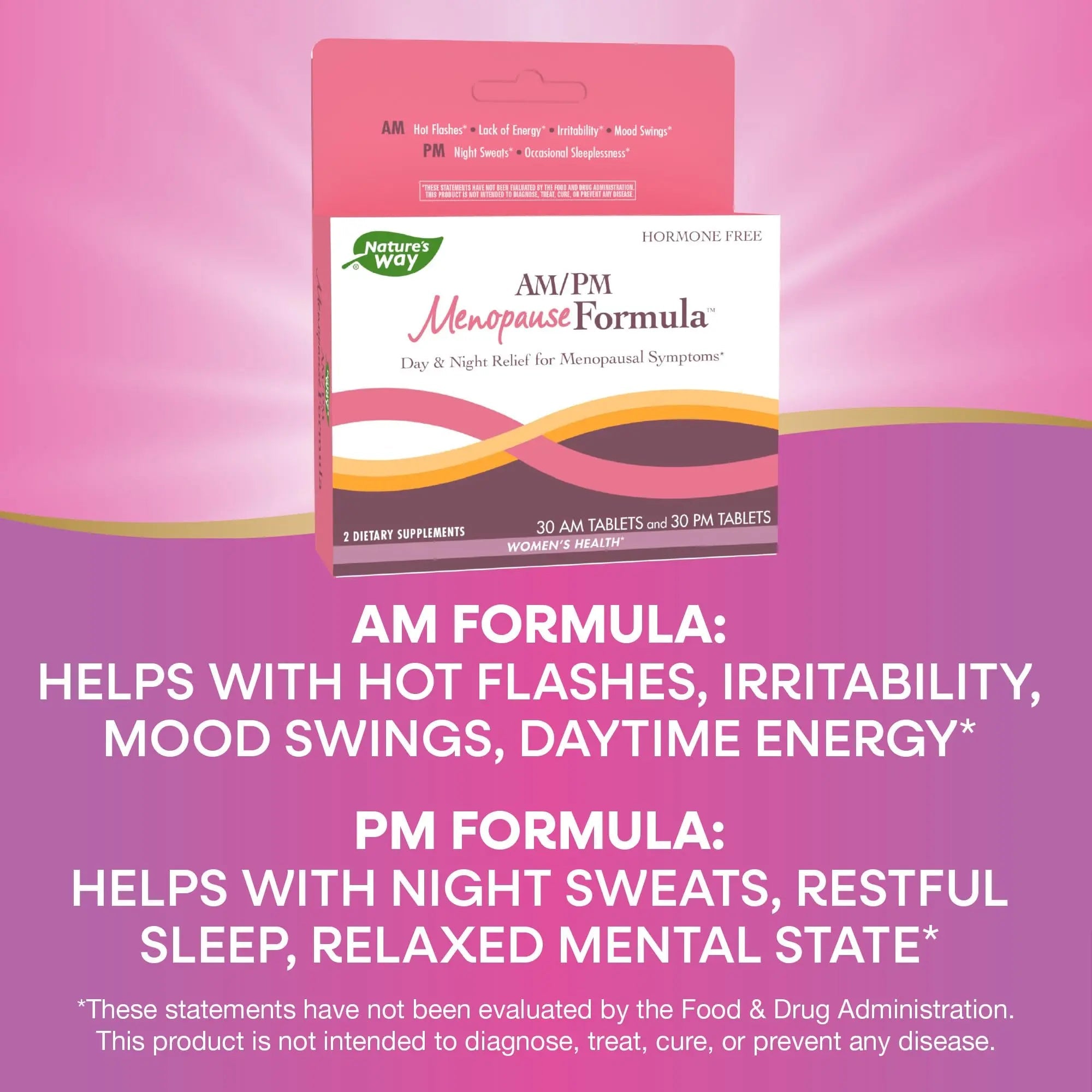 Nature's Way AM/ PM Menopause and Hot Flash Relief*, Hormone-Free Formulas Including Nature's Way Au supplements