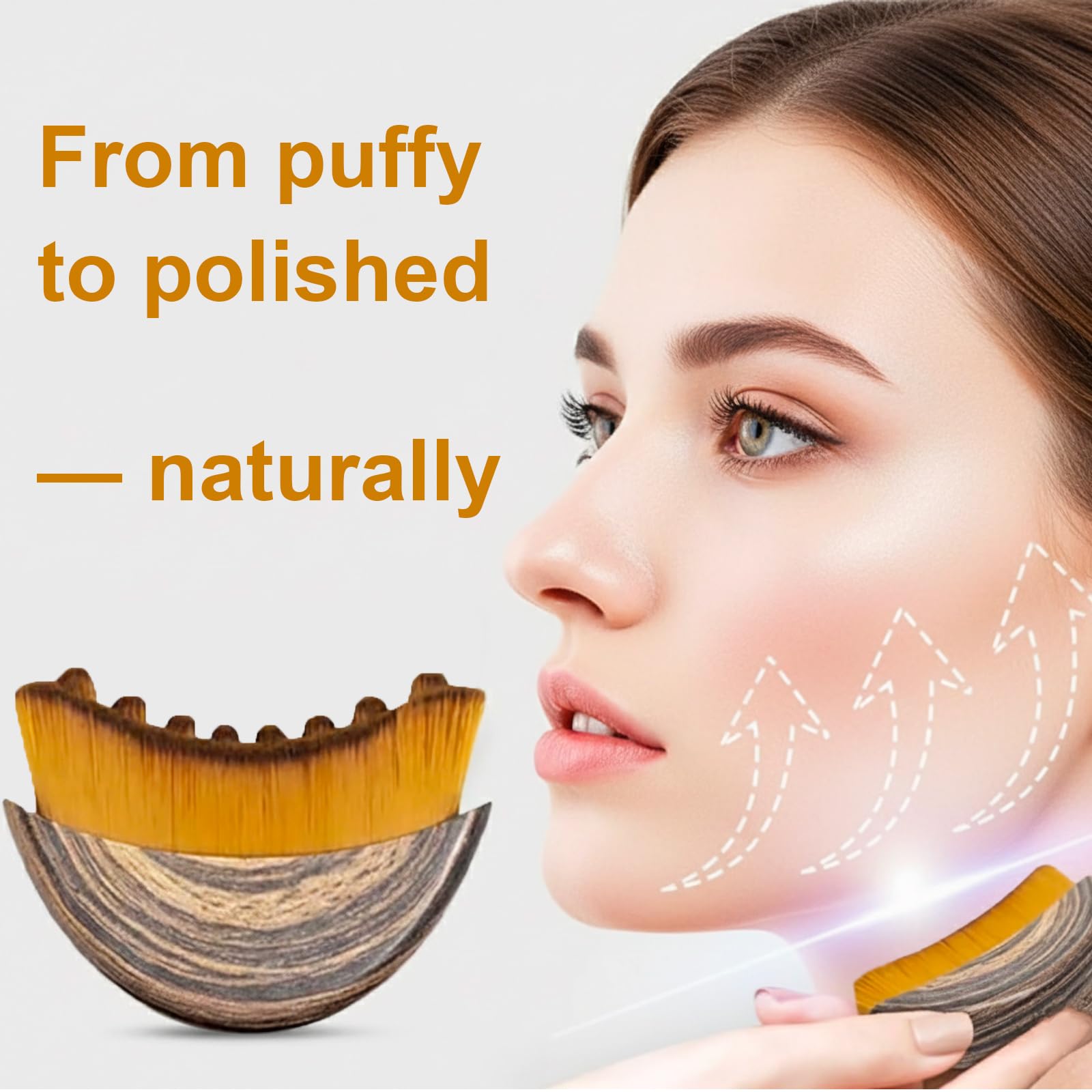 Stainless Steel Gua Sha Tool & Lymphatic Drainage Face Brush Set, TWPER Facial Massage Kit for Jawline Sculpting