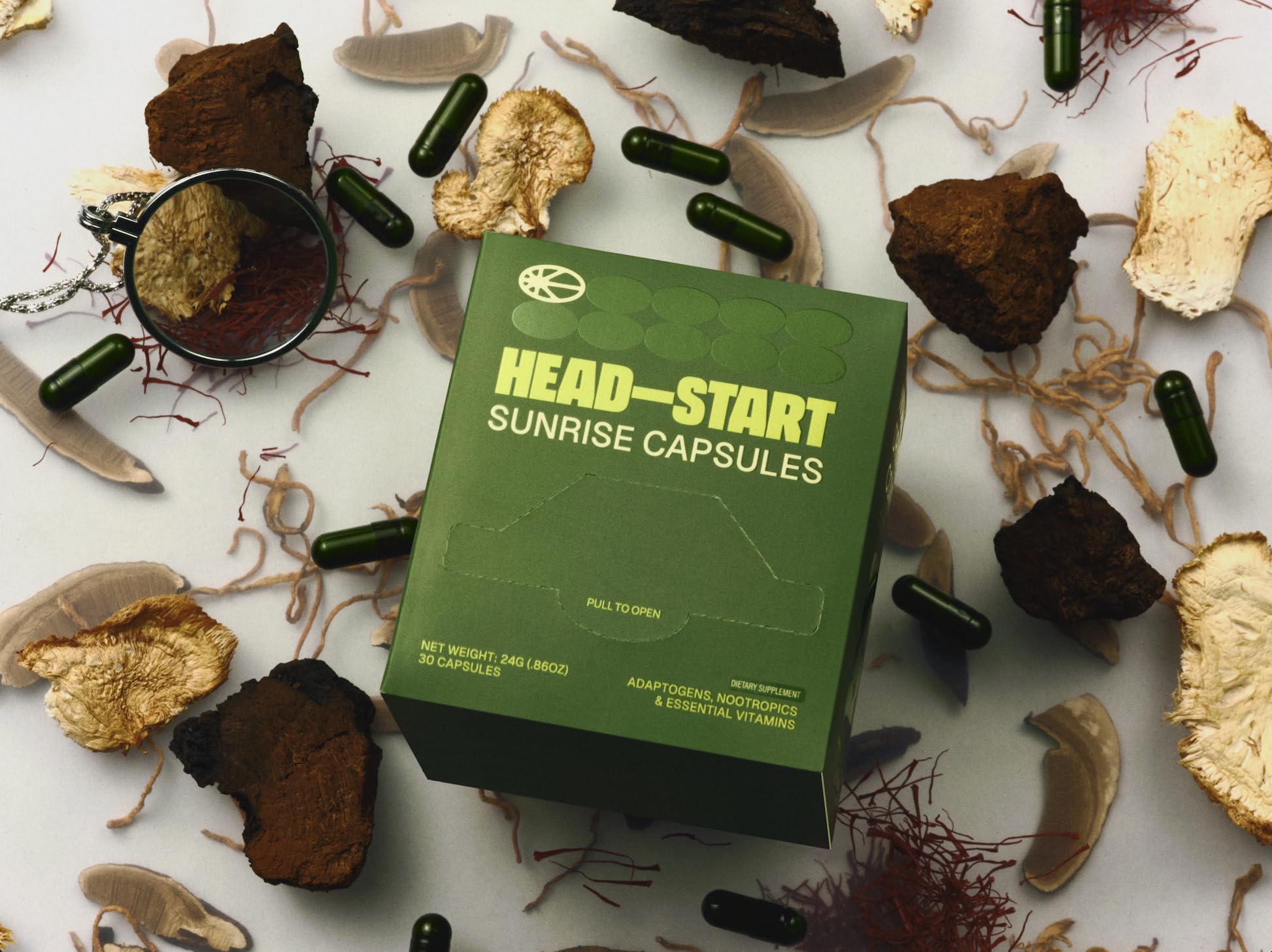HEAD-START Sunrise Capsules | Nootropic Brain Supplement with Lion’s Mane, L-Theanine & Saffron | Adaptogen Blend for Focus, Energy, Clarity & Daily Performance HEAD-START Au supplements