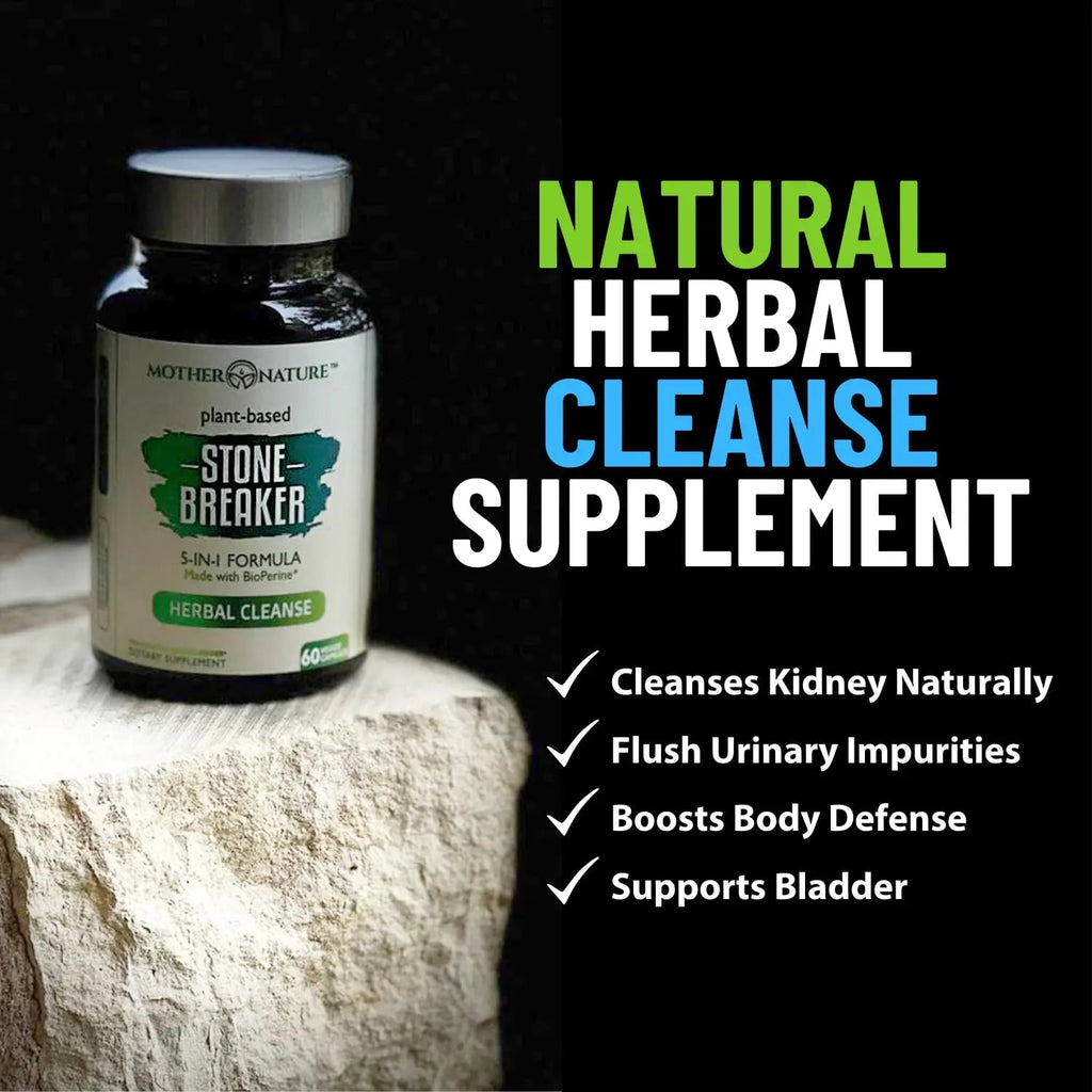 Stone Breaker Chanca Piedra Capsules, Dissolve Kidney & Gallbladder, Detoxify Urinary Tract, Flush Impurities, Kidney Support with Celery Seed Extract - 60 Veg Capsules Mother Nature Organics Superfoods for Organic Living Au supplements