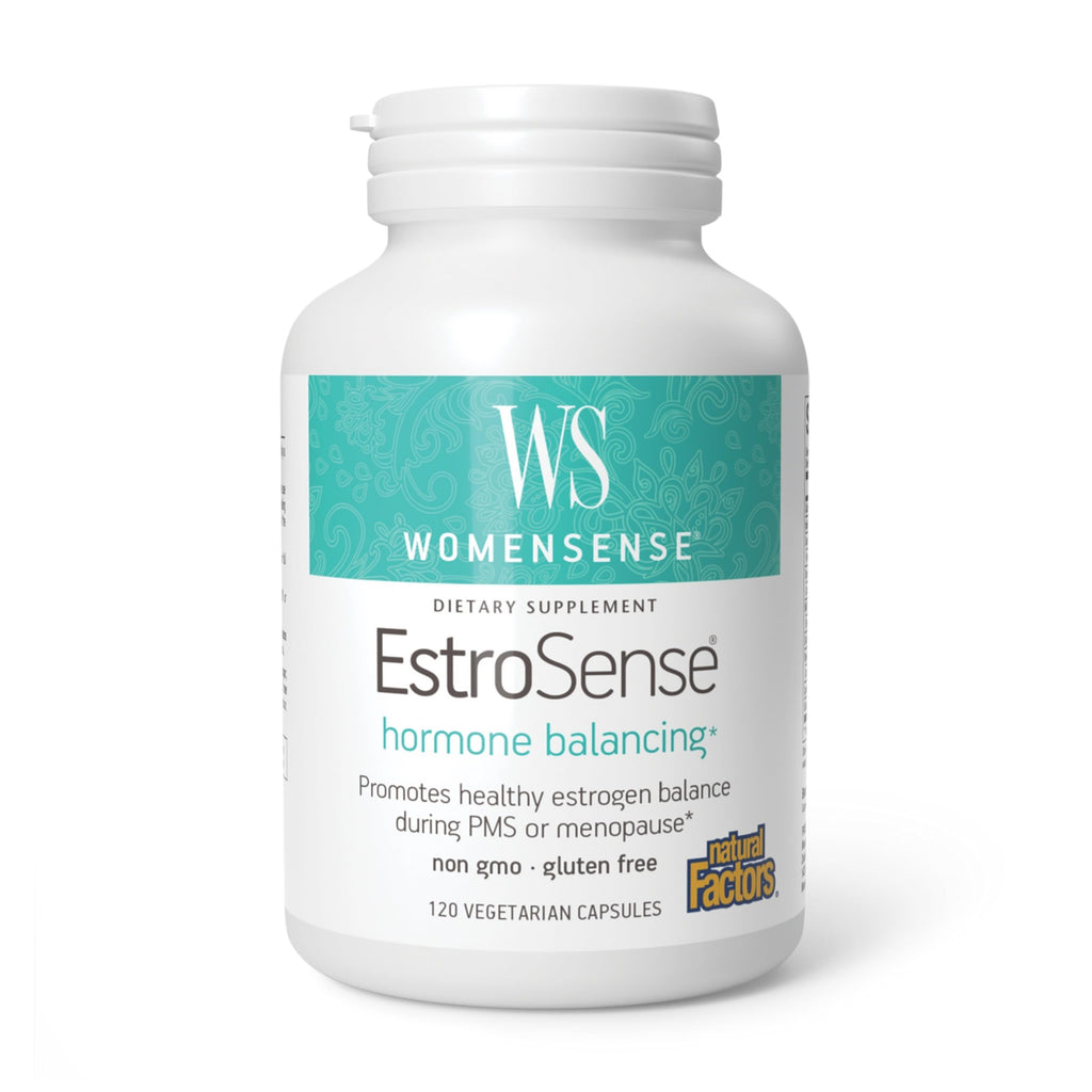 Natural Factors WomenSense EstroSense - Daily Hormonal Balance Support Supplement - Supports Healthy Menstration & Menopause - Non-GMO Natural Supplement - 120 Vegetarian Capsules (60 Servings) Natural Factors Au supplements