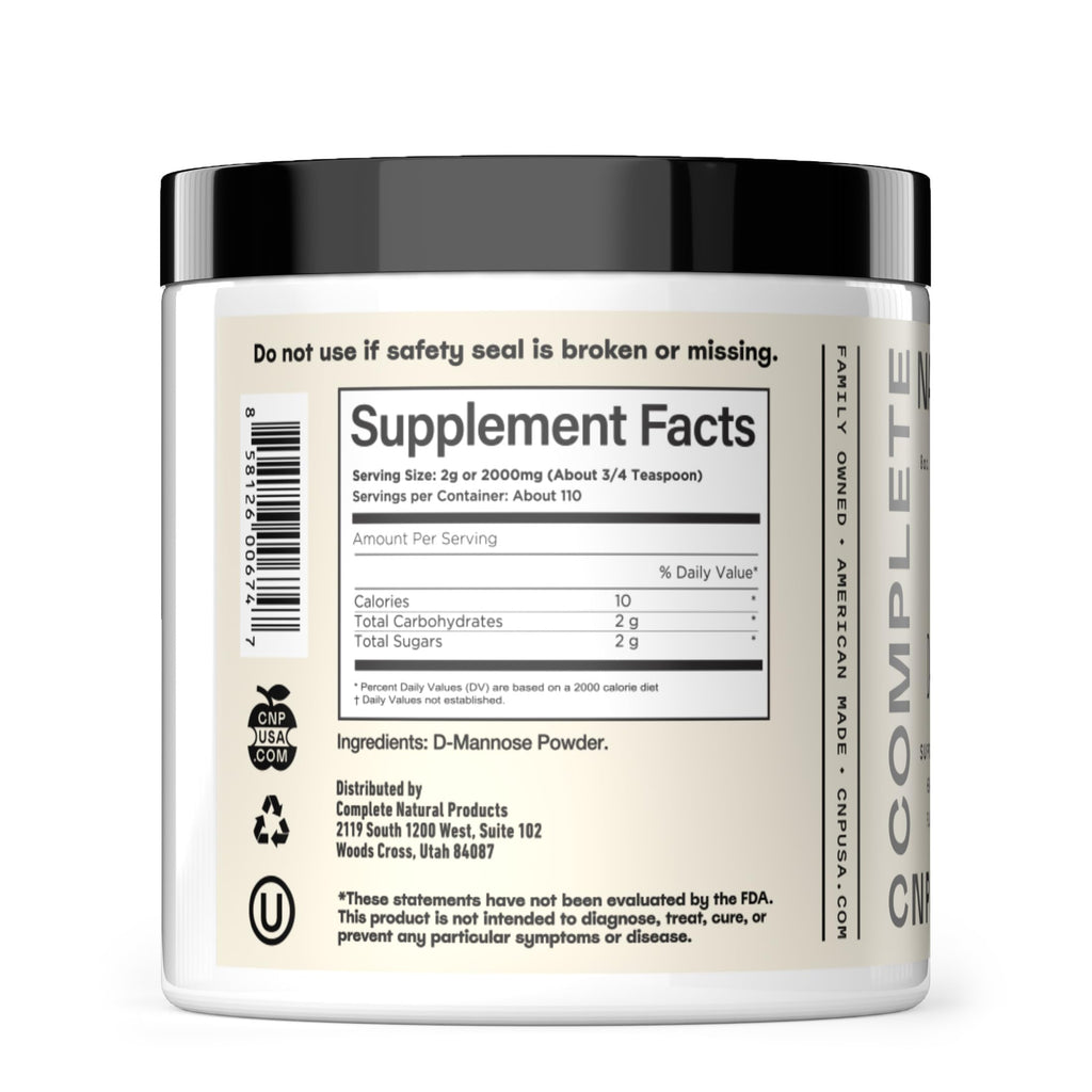 D Mannose Powder Supplement 8oz - Powder D Mannose for Urinary Tract & Bladder Health Support, Bulk Easy Mix Formula, 115 Servings, No Fillers, Non GMO & Gluten Free Support, Kosher Certified Made USA Complete Natural Products Au supplements