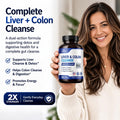 Nutreb Liver & Colon Cleanse - 2X Stronger - Liver Cleanse Detox & Repair - Colon Cleanser & Detox - Premium Milk Thistle Supplement