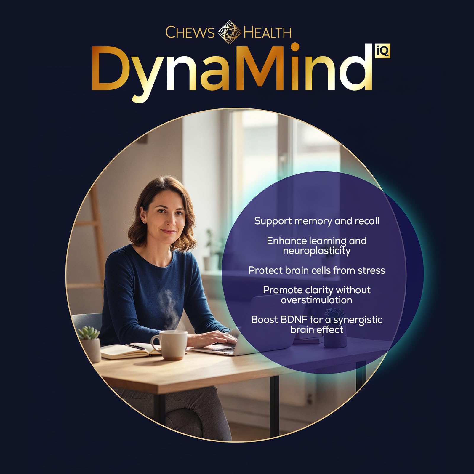 DynaMind iQ Brain Supplement for Memory and Focus for Adults - Nootropic Chews | Coffee Fruit & Mushroom Supplement Blend, Memory Focus Supplement, Caffeine Focus Pills Alternative, 4 Count CHEWSHEALTH Au supplements