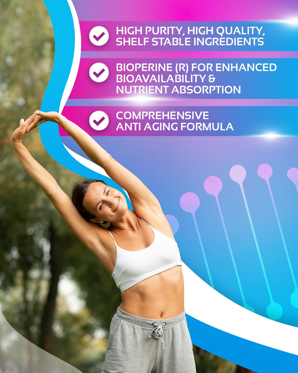 NR + Resveratrol Supplement - Increase NAD, DNA & Cellular Health, Longevity, Vitality. 5-in-1 Anti Aging Formula w/ Nicotinamide Riboside, Trans Resveratrol, Vitamin C, Grape Seed, Pine Bark CogniTune Au supplements