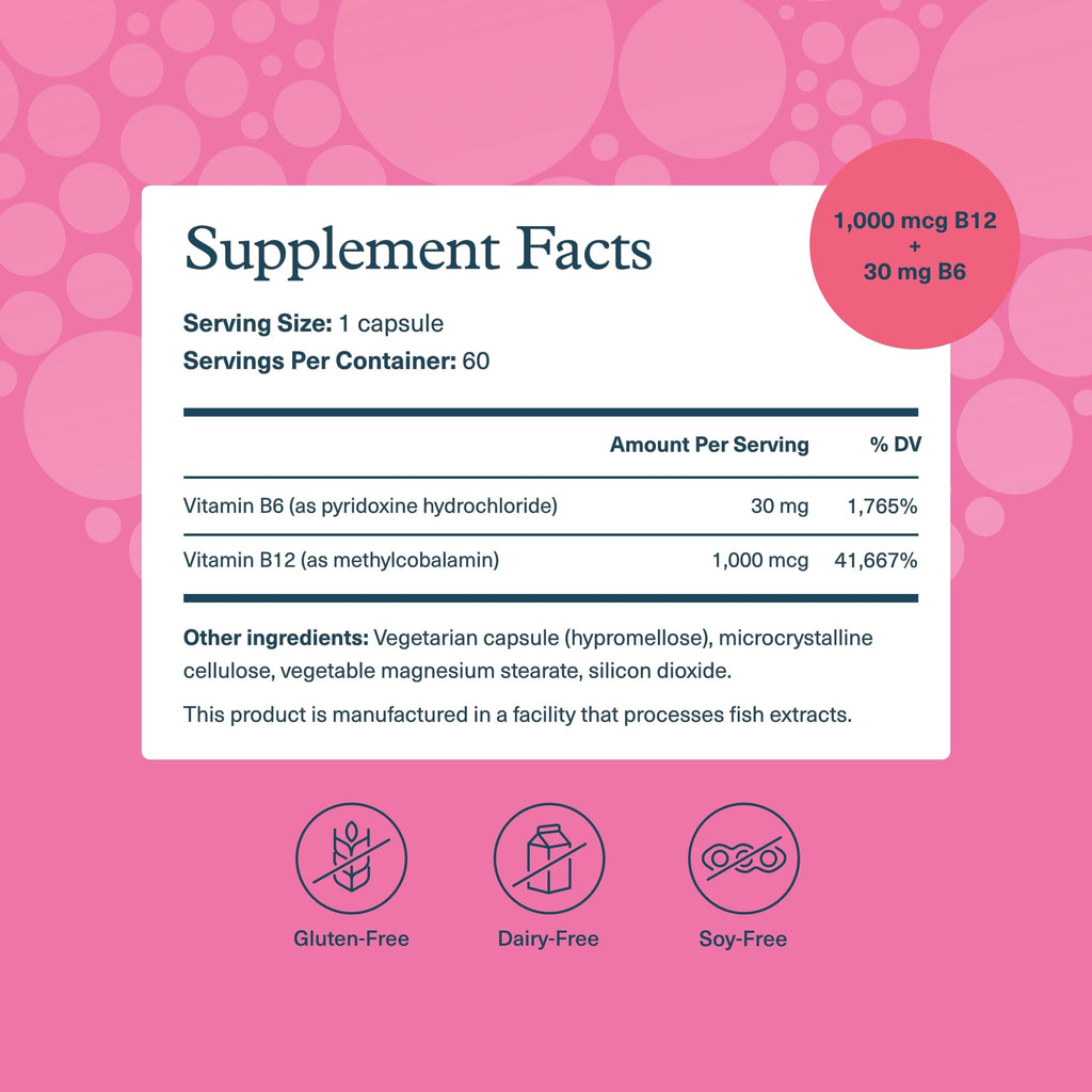 Youtheory B12B6 - Vitamin B12 & B6 - Supports Mood, Nervous System & Metabolism* - Aids Memory & Stress Management*