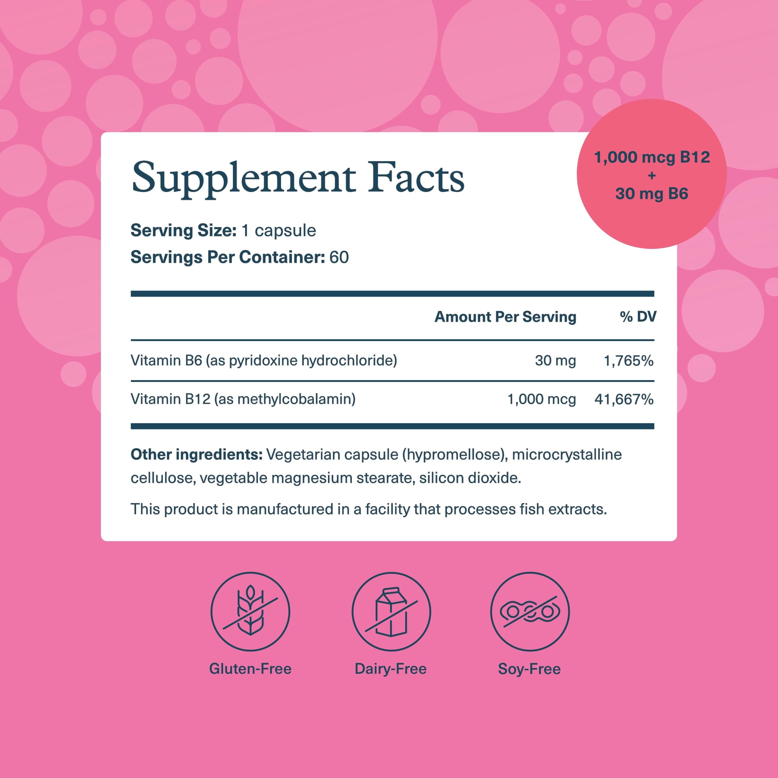 Youtheory B12B6 - Vitamin B12 & B6 - Supports Mood, Nervous System & Metabolism* - Aids Memory & Stress Management*