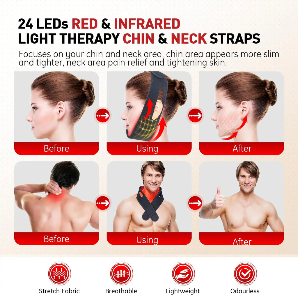 Rikimxin Red Light Therapy for Neck, 660nm Red Light and 850nm Near Infrared Light Therapy Pad Rikimxin Au supplements