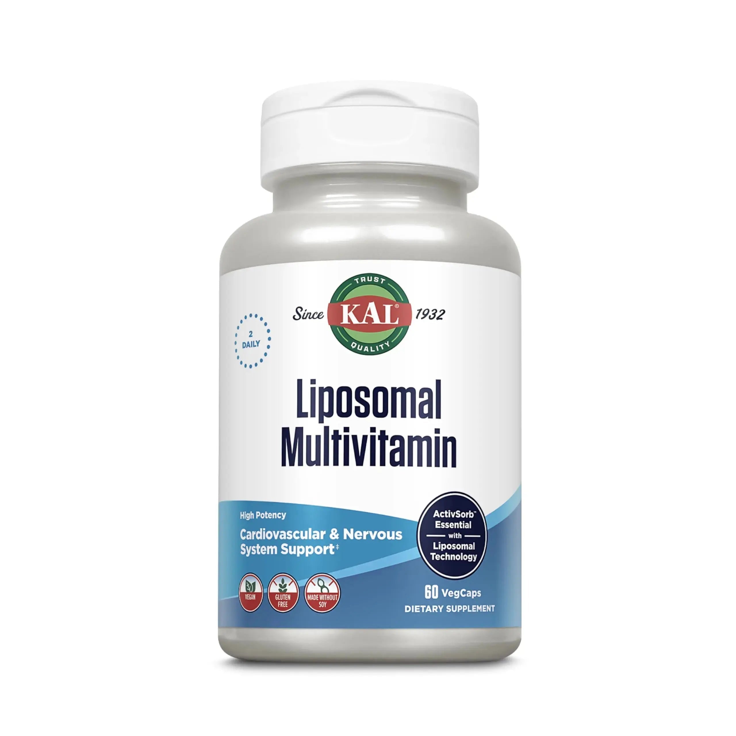 KAL Liposomal Multivitamin - High Potency Liposomal Vitamin C, D-3, and More - Men and Women Multivitamin KAL Au supplements
