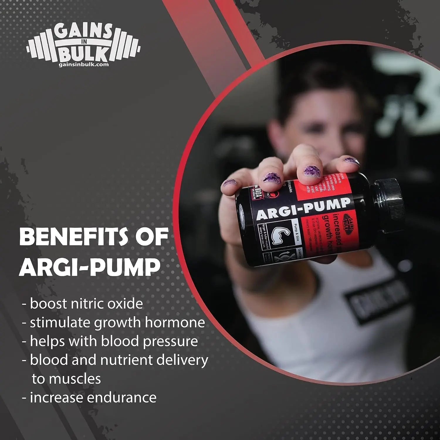 Gains in Bulk, Argi Pump, L-Arginine Nitric Oxide Booster with L-Citrulline and L-Ornithine GAINS IN BULK GAINSINBULK.COM Au supplements