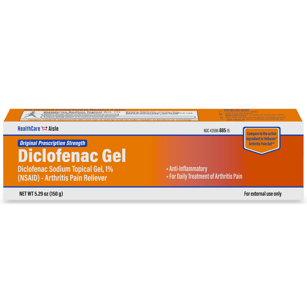 HealthCareAisle Diclofenac Gel, 1%, Arthritis Pain Relief - 150 g tube - Original Prescription Strength (NSAID) HealthCareAisle Au supplements