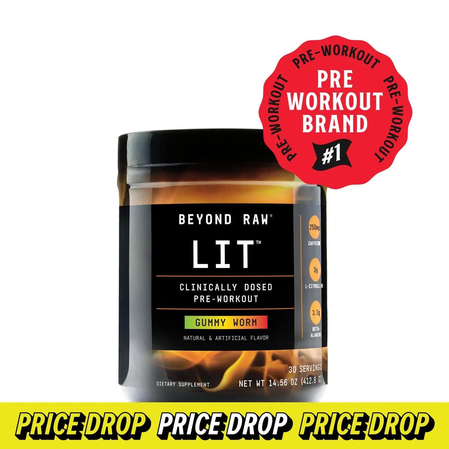 Beyond Raw LIT - Gummy Worm, NET WT 14.9 oz BEYOND RAW Au supplements