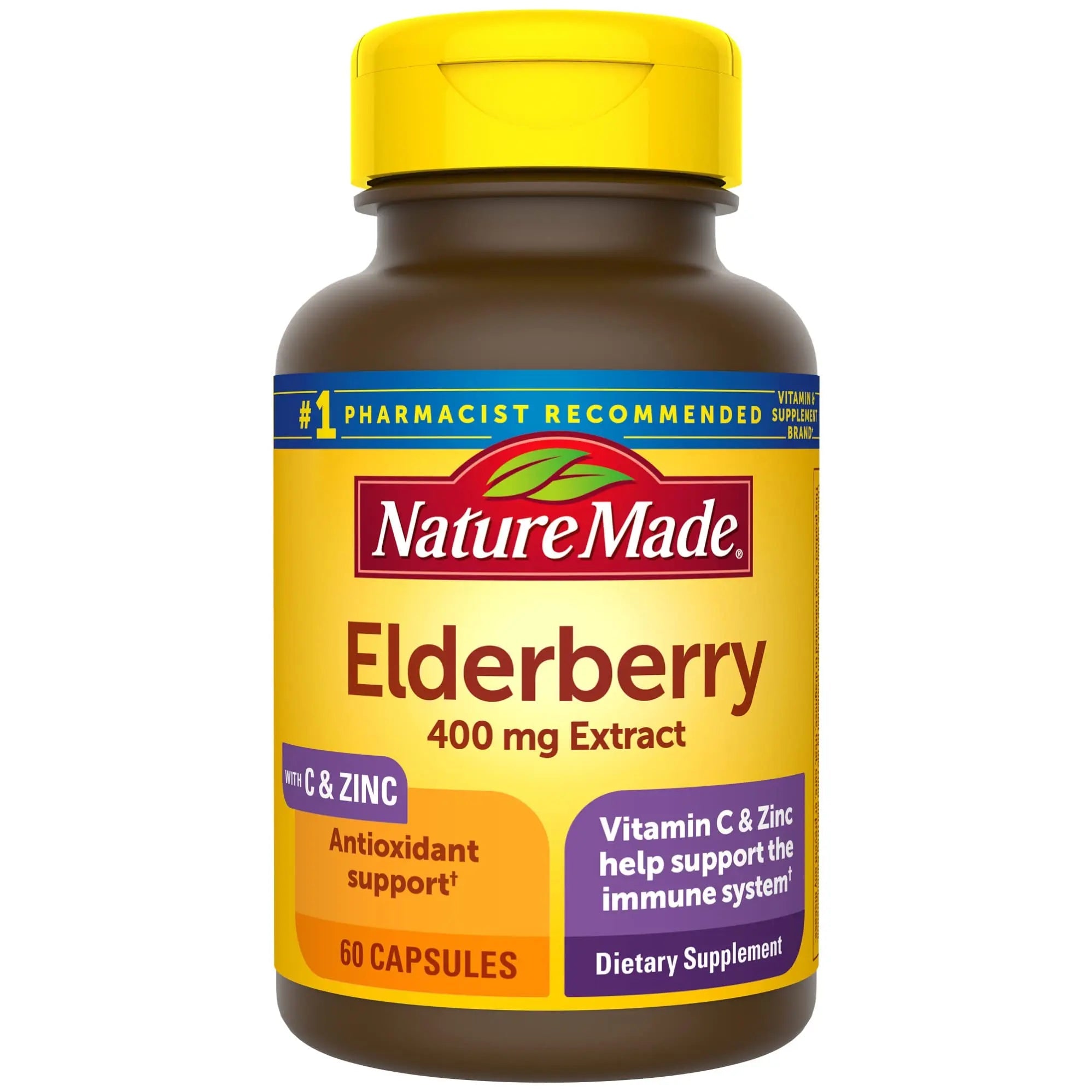 Nature Made Elderberry 400 mg Extract with Vitamin C and Zinc, Dietary Supplement Nature Made Au supplements